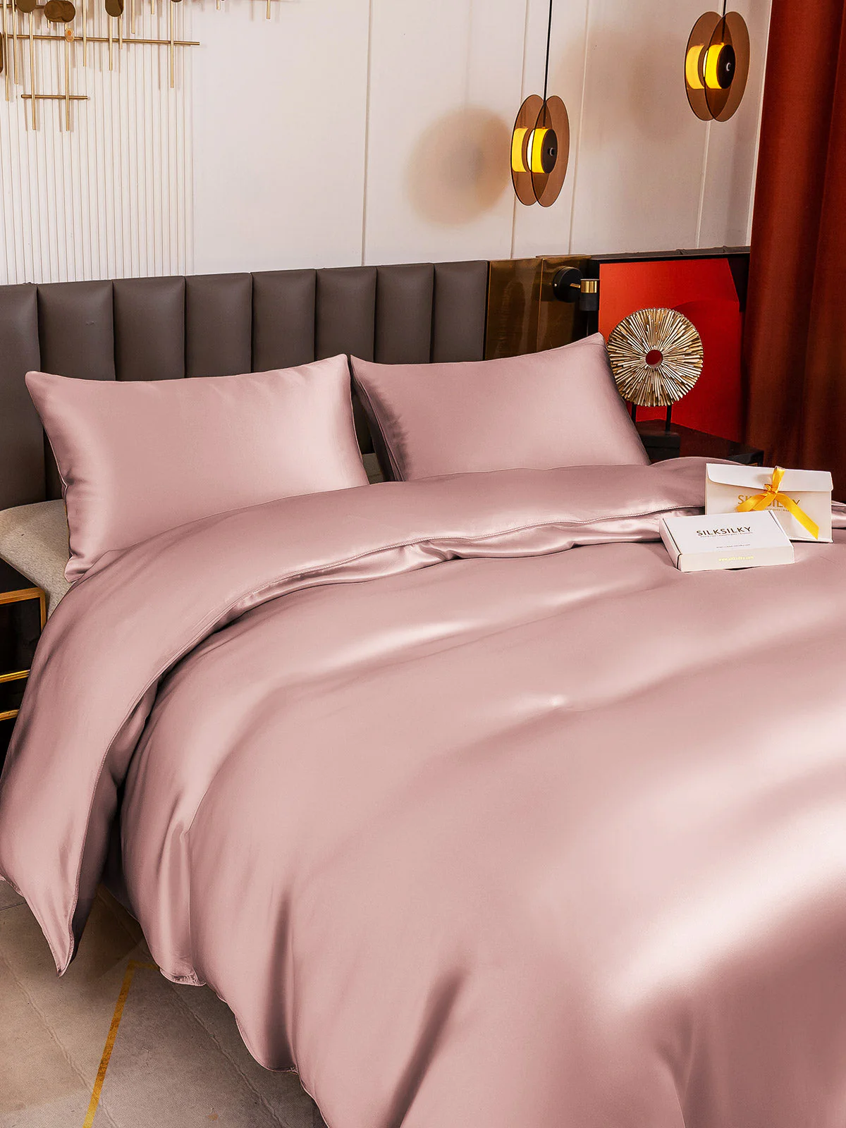 19MM Soie Parure De Lit 3 Pièces 1x Housse de Couette et 2x Taies d‘Oreiller - Image 10