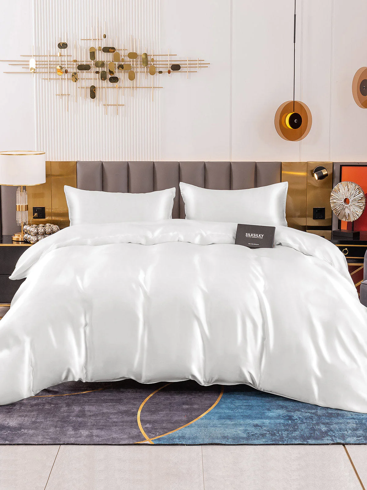 19MM Soie Parure De Lit 3 Pièces 1x Housse de Couette et 2x Taies d‘Oreiller - Image 13