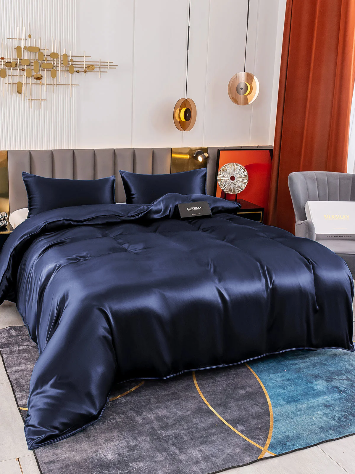 19MM Soie Parure De Lit 3 Pièces 1x Housse de Couette et 2x Taies d‘Oreiller - Image 20