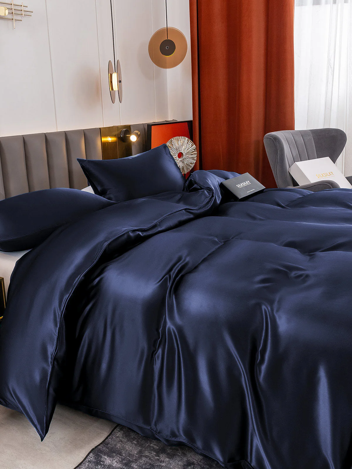 19MM Soie Parure De Lit 3 Pièces 1x Housse de Couette et 2x Taies d‘Oreiller - Image 21