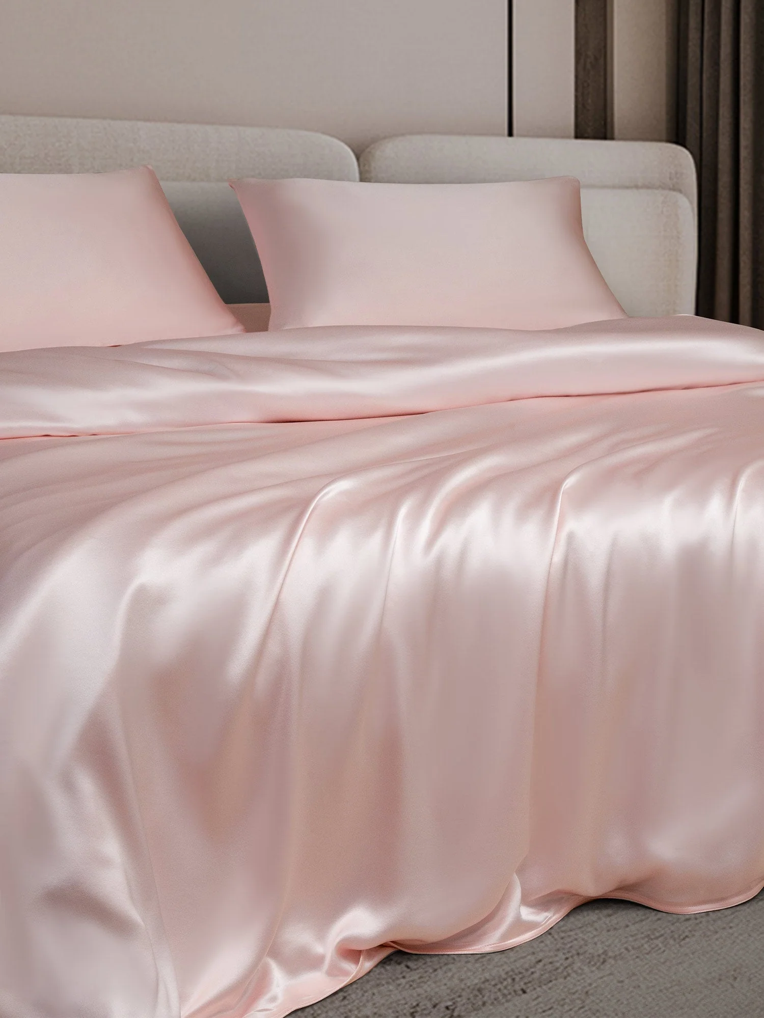 19MM Soie Parure De Lit 3 Pièces 1x Housse de Couette et 2x Taies d‘Oreiller - Image 3