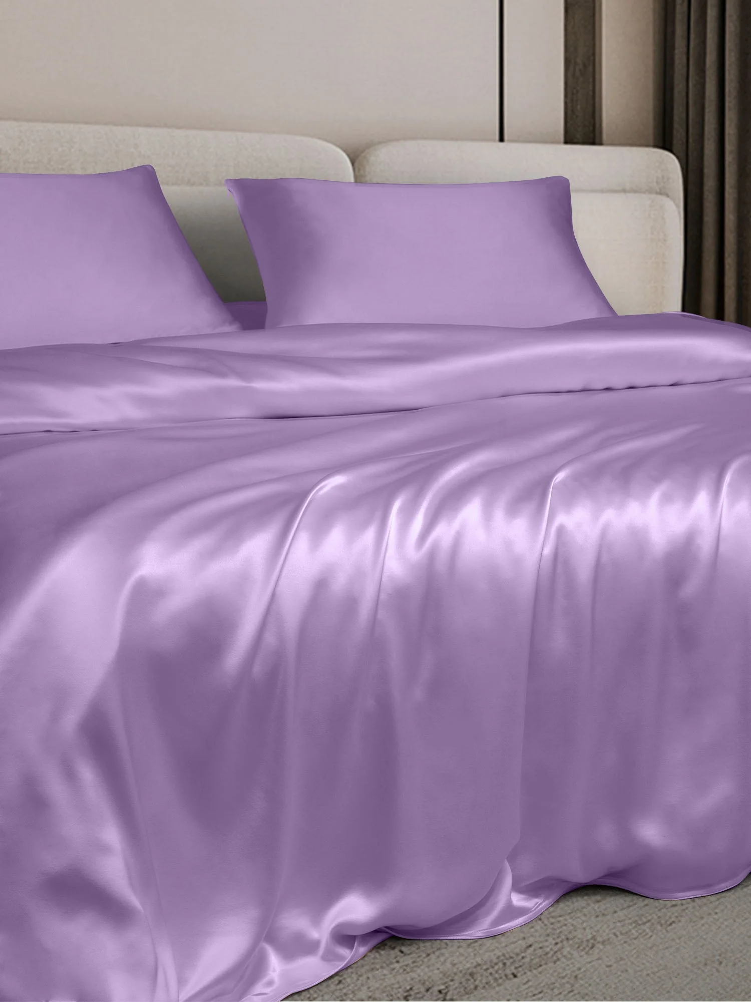 19MM Soie Parure De Lit 3 Pièces 1x Housse de Couette et 2x Taies d‘Oreiller - Image 42