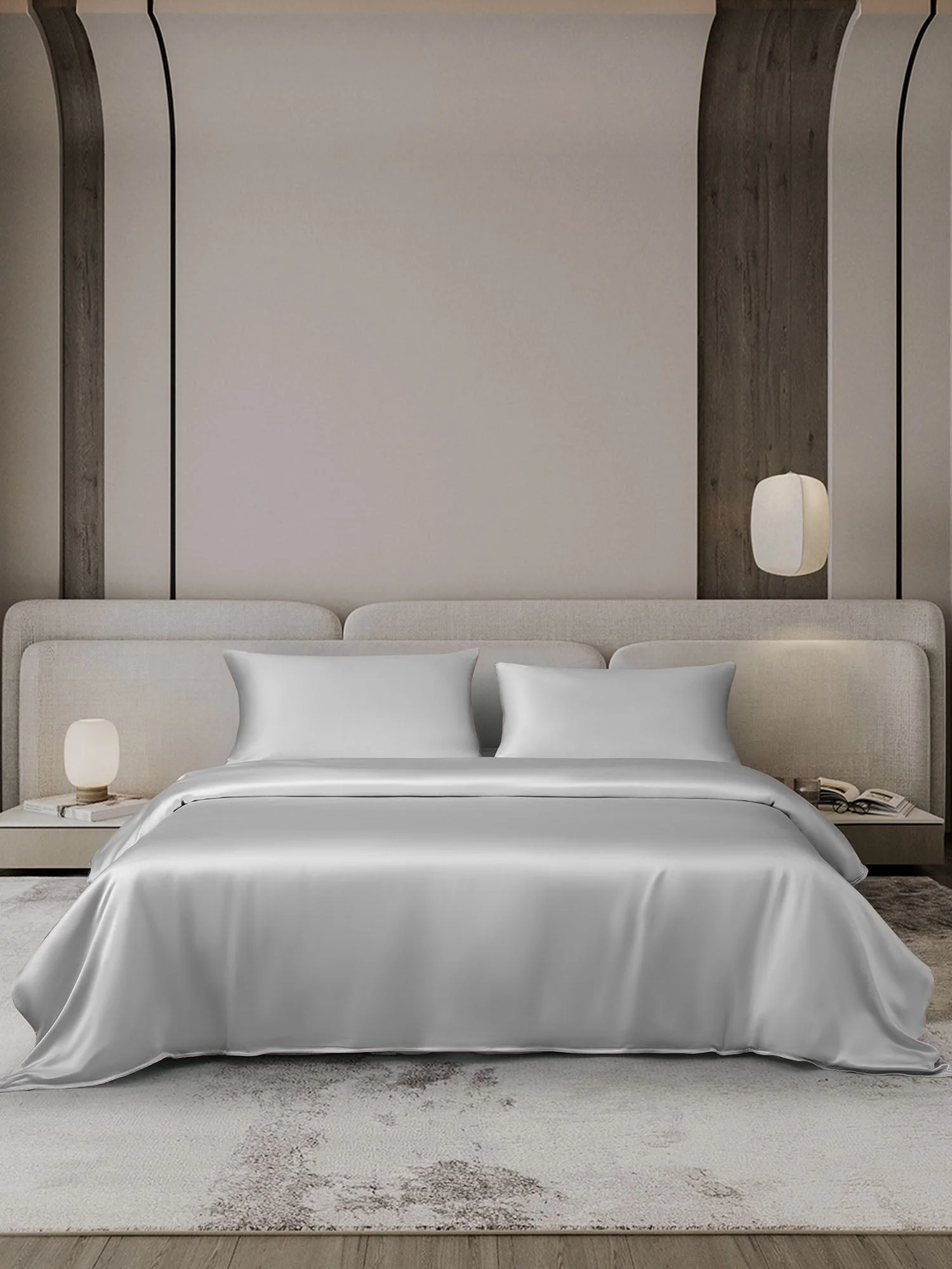 19MM Soie Parure De Lit 3 Pièces 1x Housse de Couette et 2x Taies d‘Oreiller - Image 64