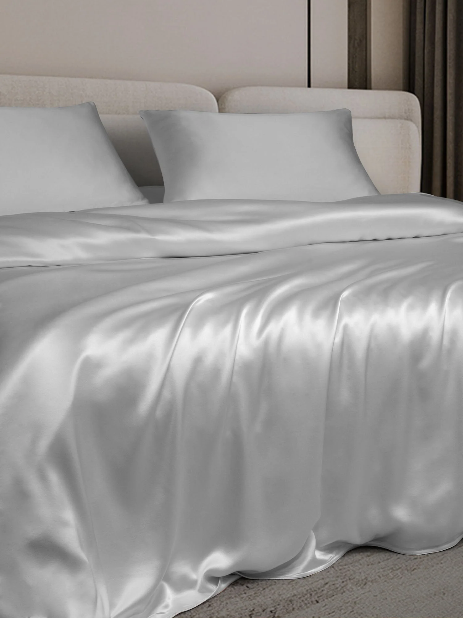 19MM Soie Parure De Lit 3 Pièces 1x Housse de Couette et 2x Taies d‘Oreiller - Image 65