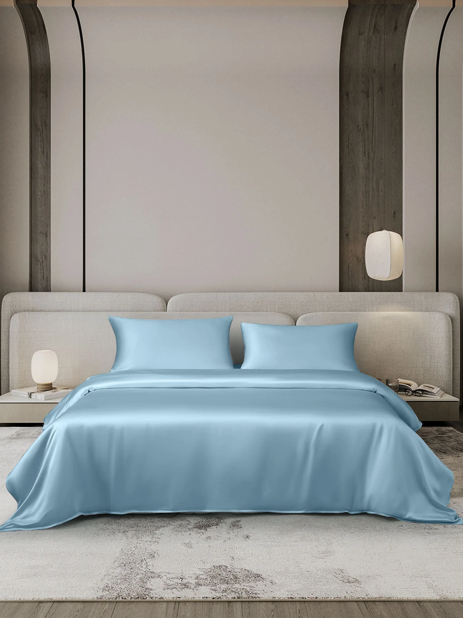 19MM Soie Parure De Lit 3 Pièces 1x Housse de Couette et 2x Taies d‘Oreiller - Image 86