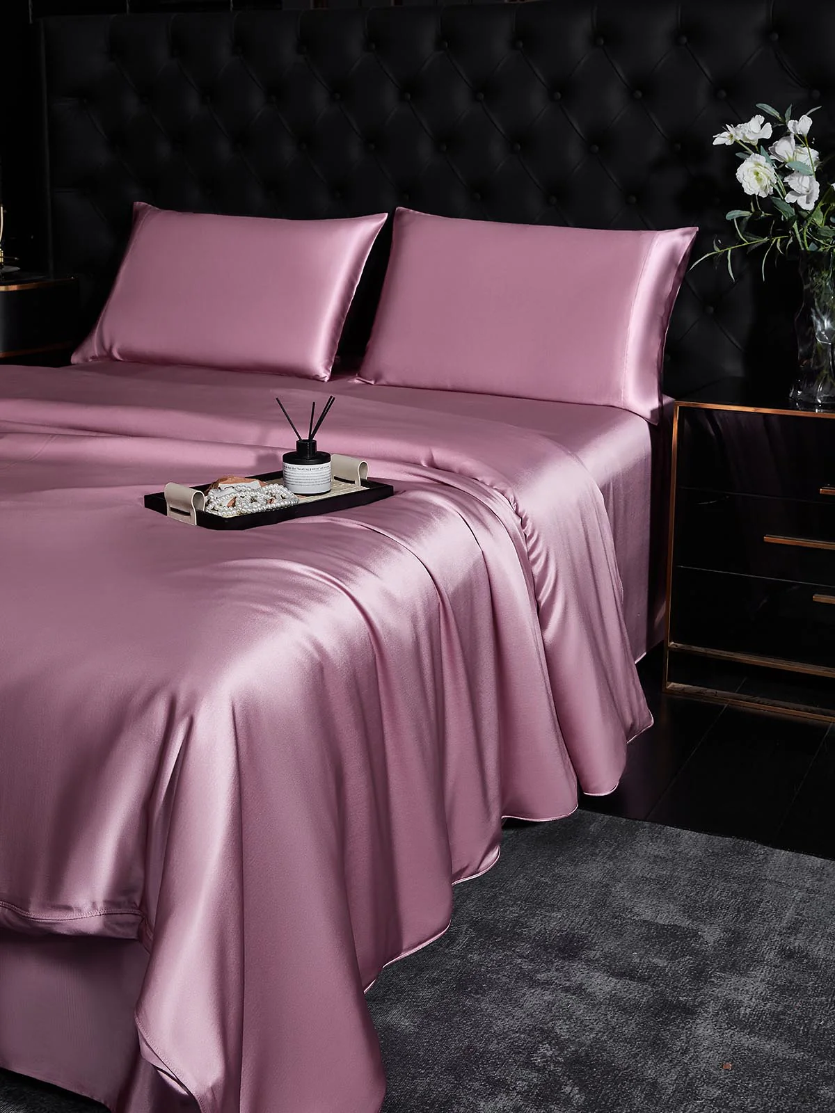 19MM Soie Parure De Lit 3 Pièces 1x Housse de Couette et 2x Taies d‘Oreiller - Image 98