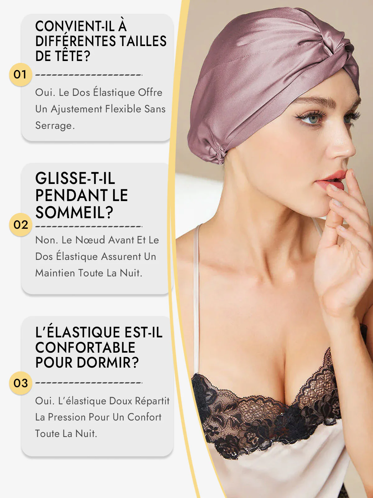 Bonnet En Soie Pure À Nœud Devant - Image 16