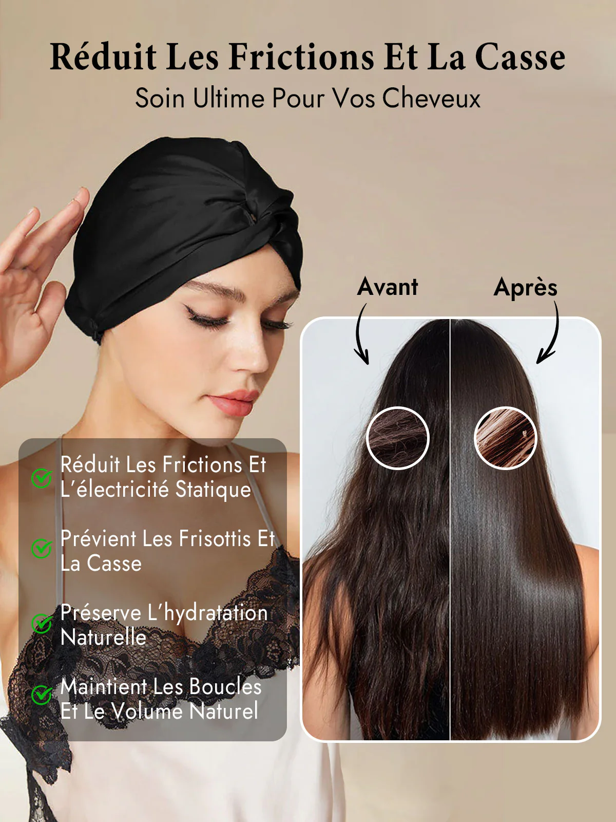 Bonnet En Soie Pure À Nœud Devant - Image 21