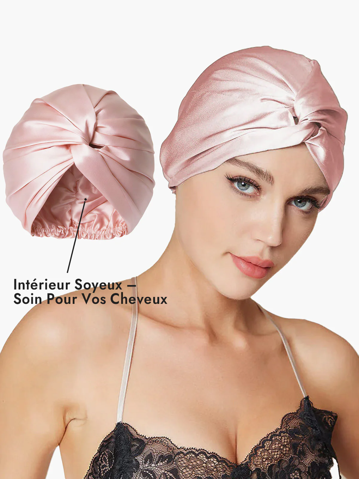 Bonnet En Soie Pure À Nœud Devant - Image 28