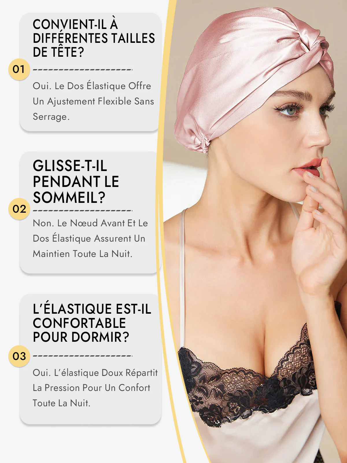 Bonnet En Soie Pure À Nœud Devant - Image 32