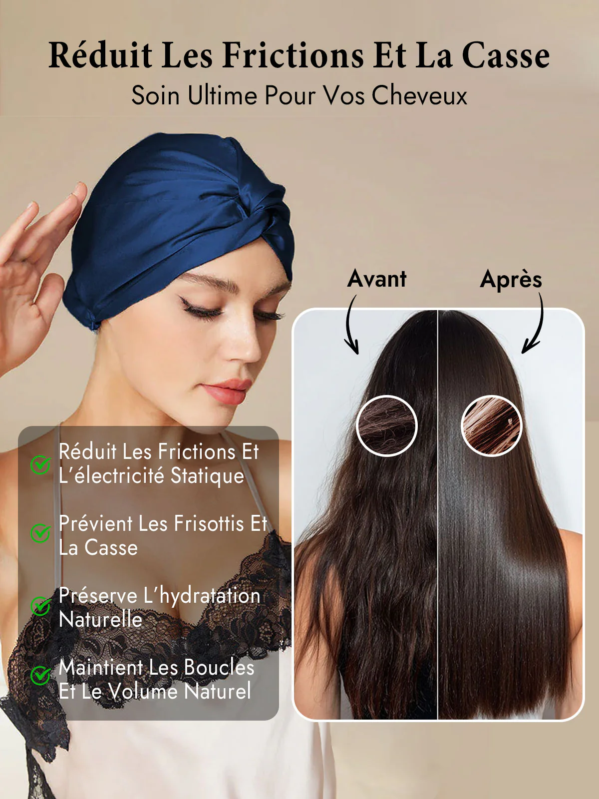 Bonnet En Soie Pure À Nœud Devant - Image 37