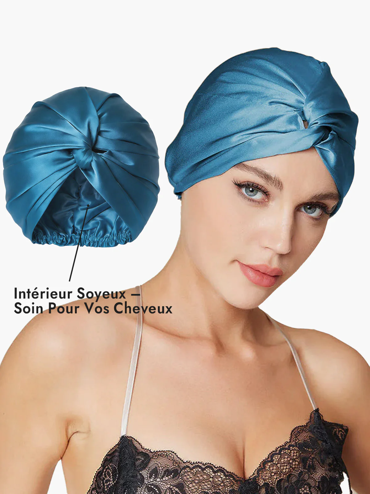 Bonnet En Soie Pure À Nœud Devant - Image 52