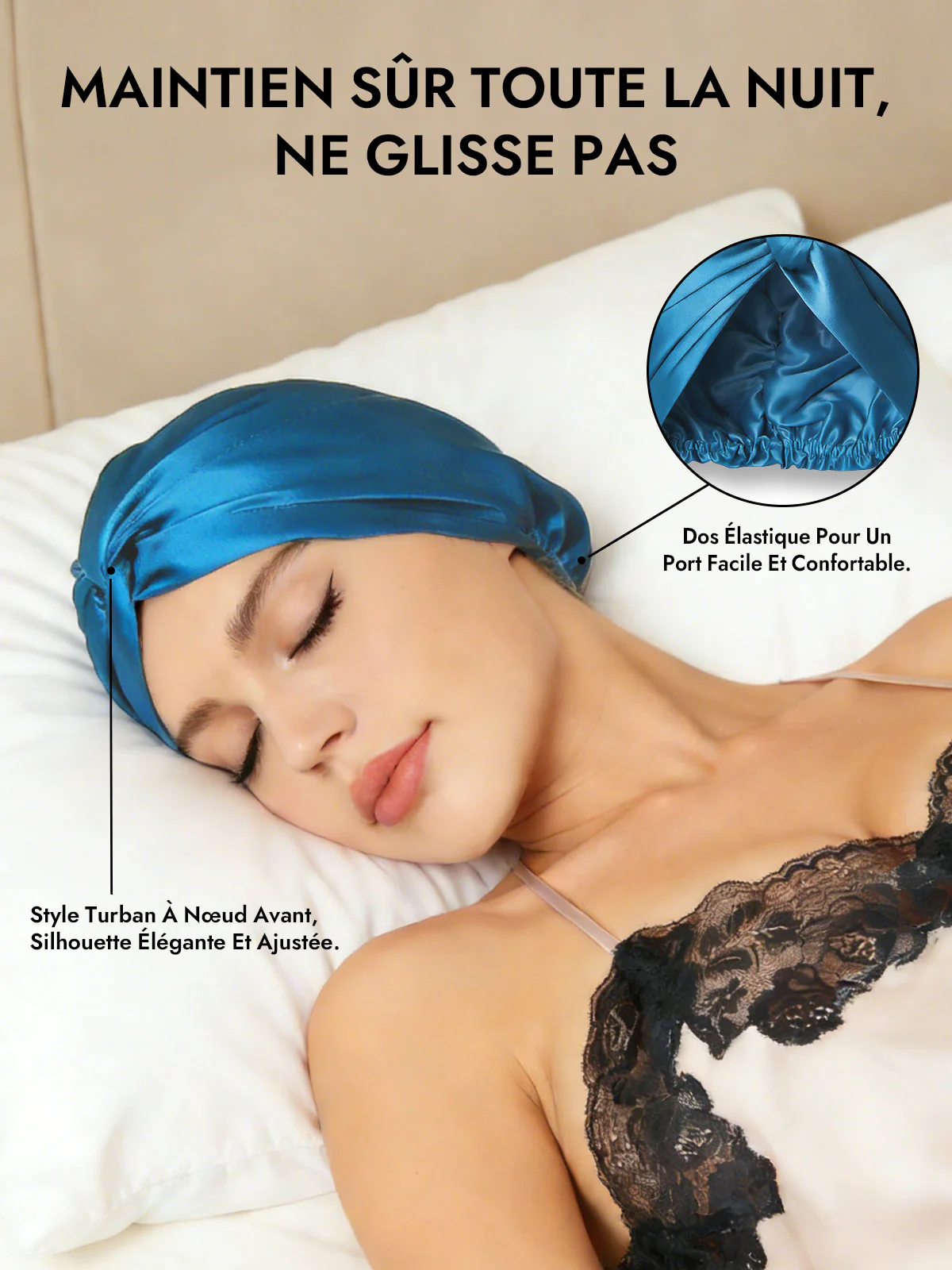 Bonnet En Soie Pure À Nœud Devant - Image 54