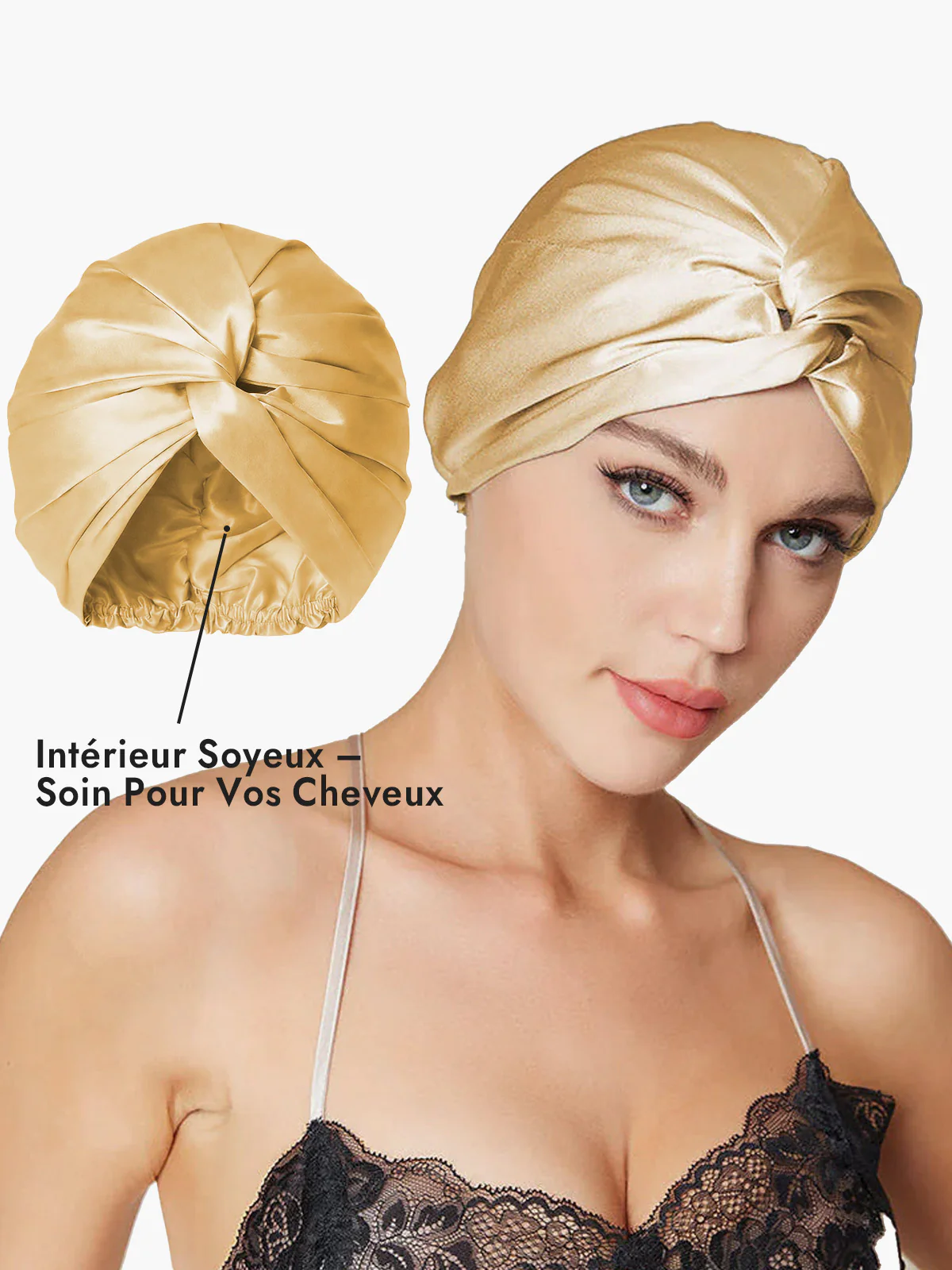 Bonnet En Soie Pure À Nœud Devant - Image 60