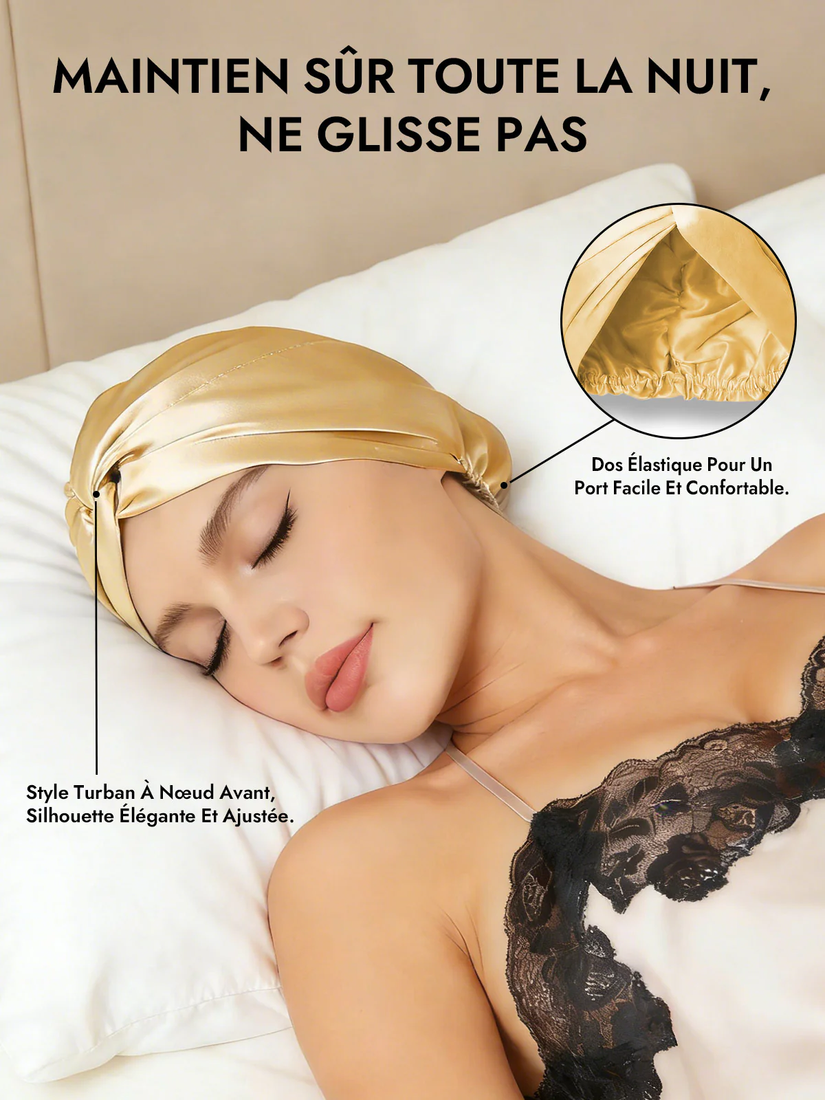 Bonnet En Soie Pure À Nœud Devant - Image 62