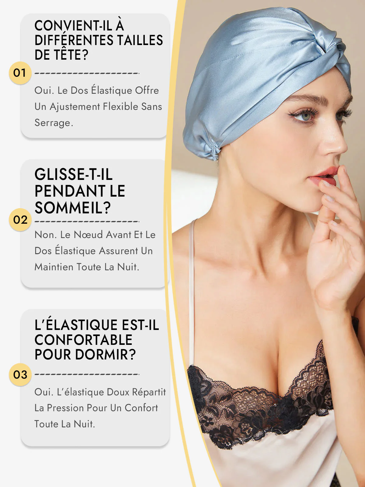 Bonnet En Soie Pure À Nœud Devant - Image 8