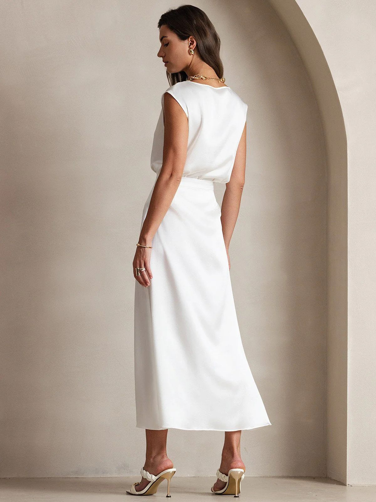19Momme Jupe Maxi Classique En Soie - Image 12