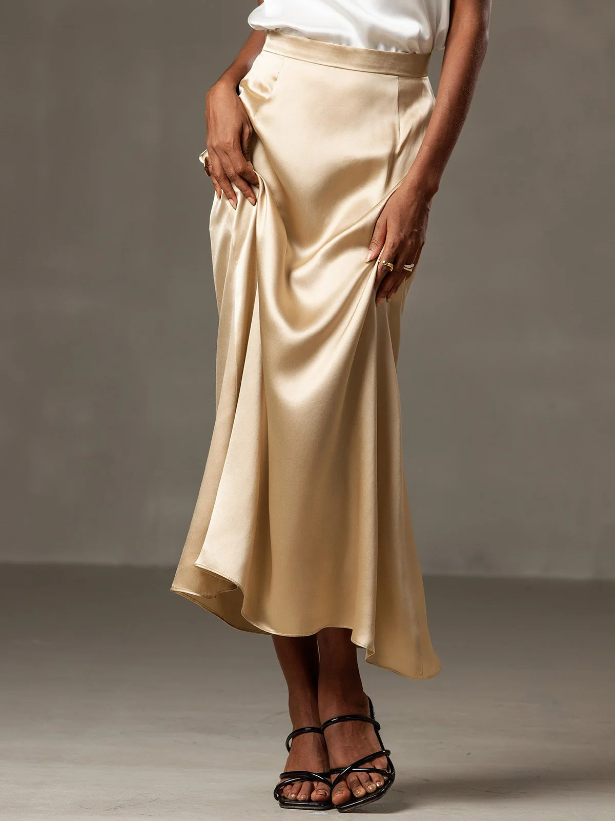 19Momme Jupe Maxi Classique En Soie - Image 16