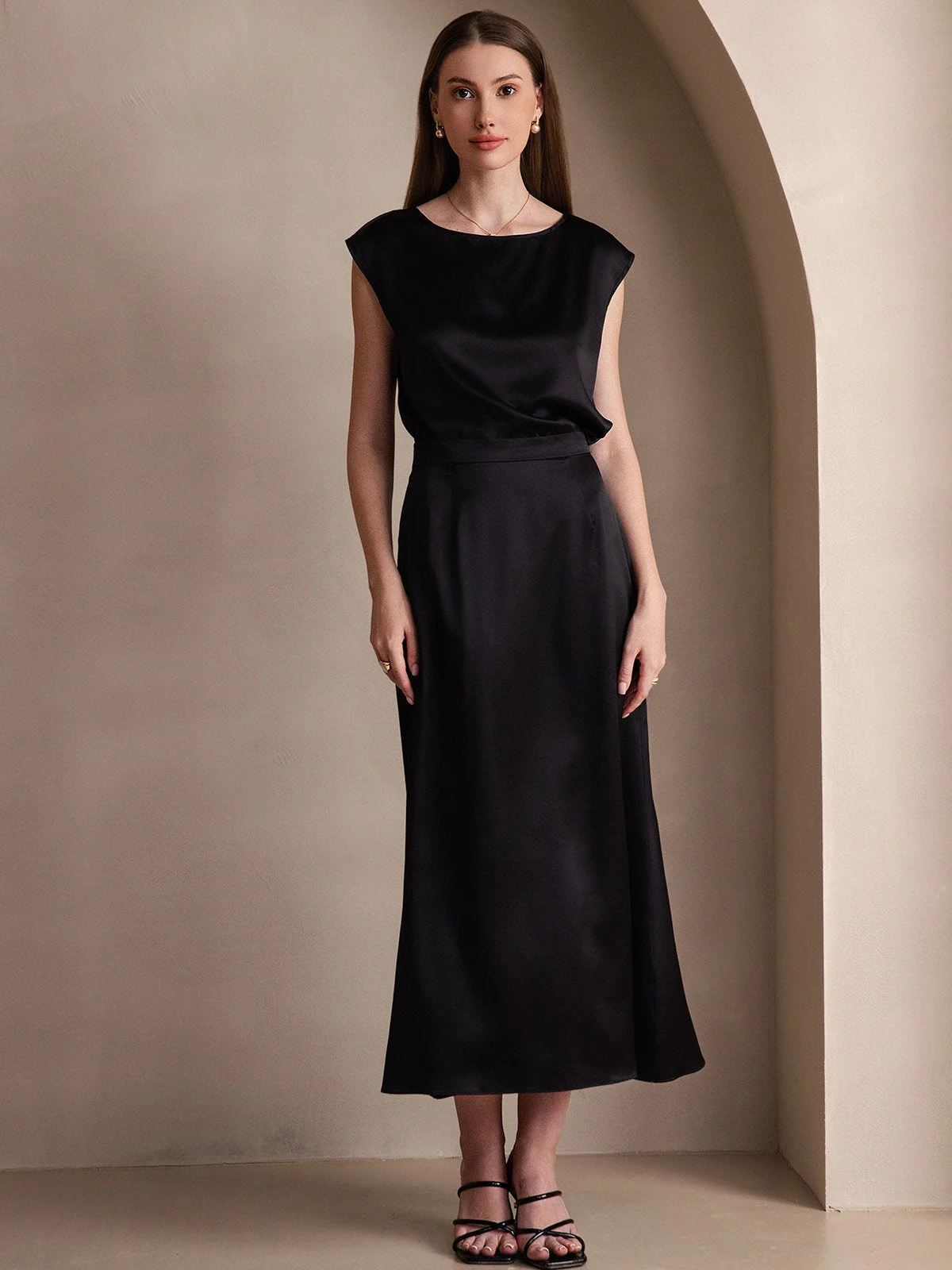 19Momme Jupe Maxi Classique En Soie - Image 27