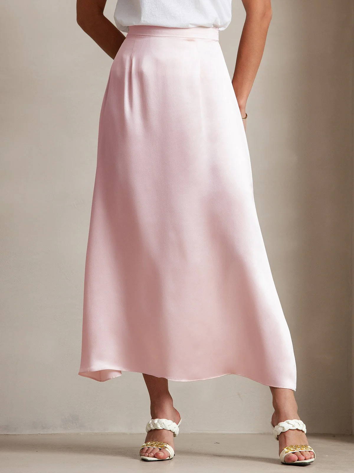 19Momme Jupe Maxi Classique En Soie - Image 3