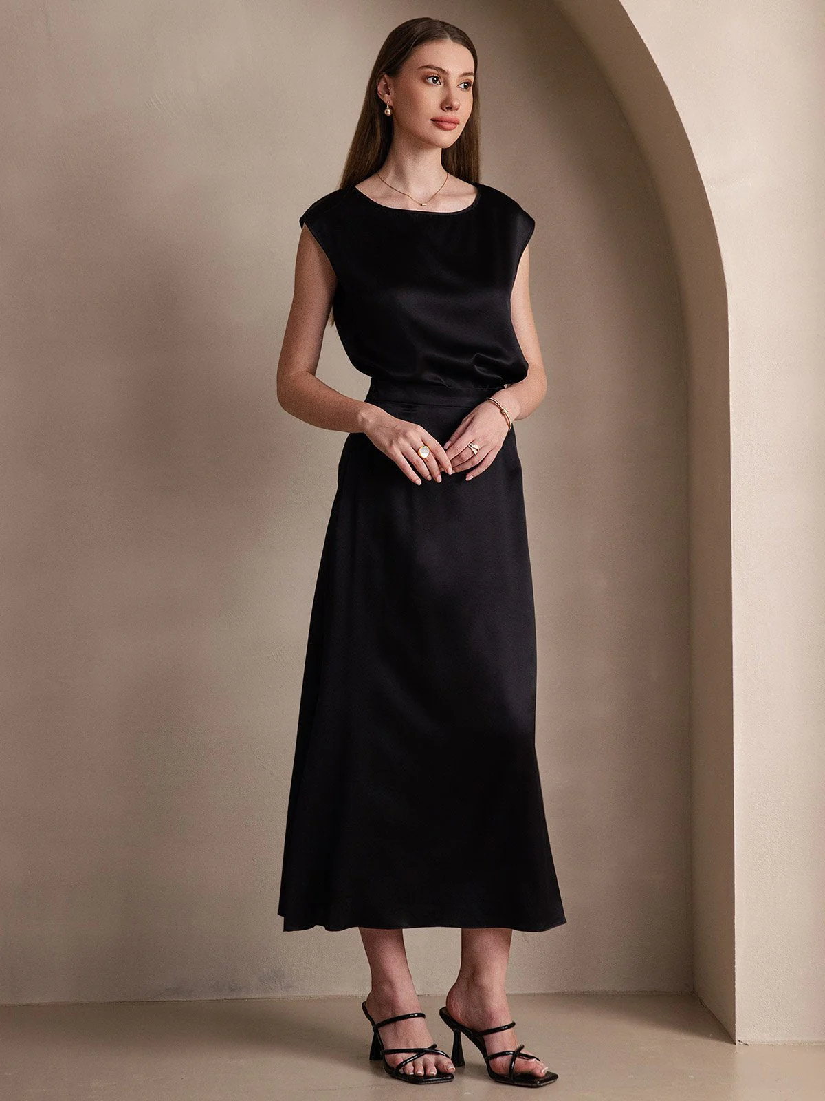 19Momme Jupe Maxi Classique En Soie - Image 30