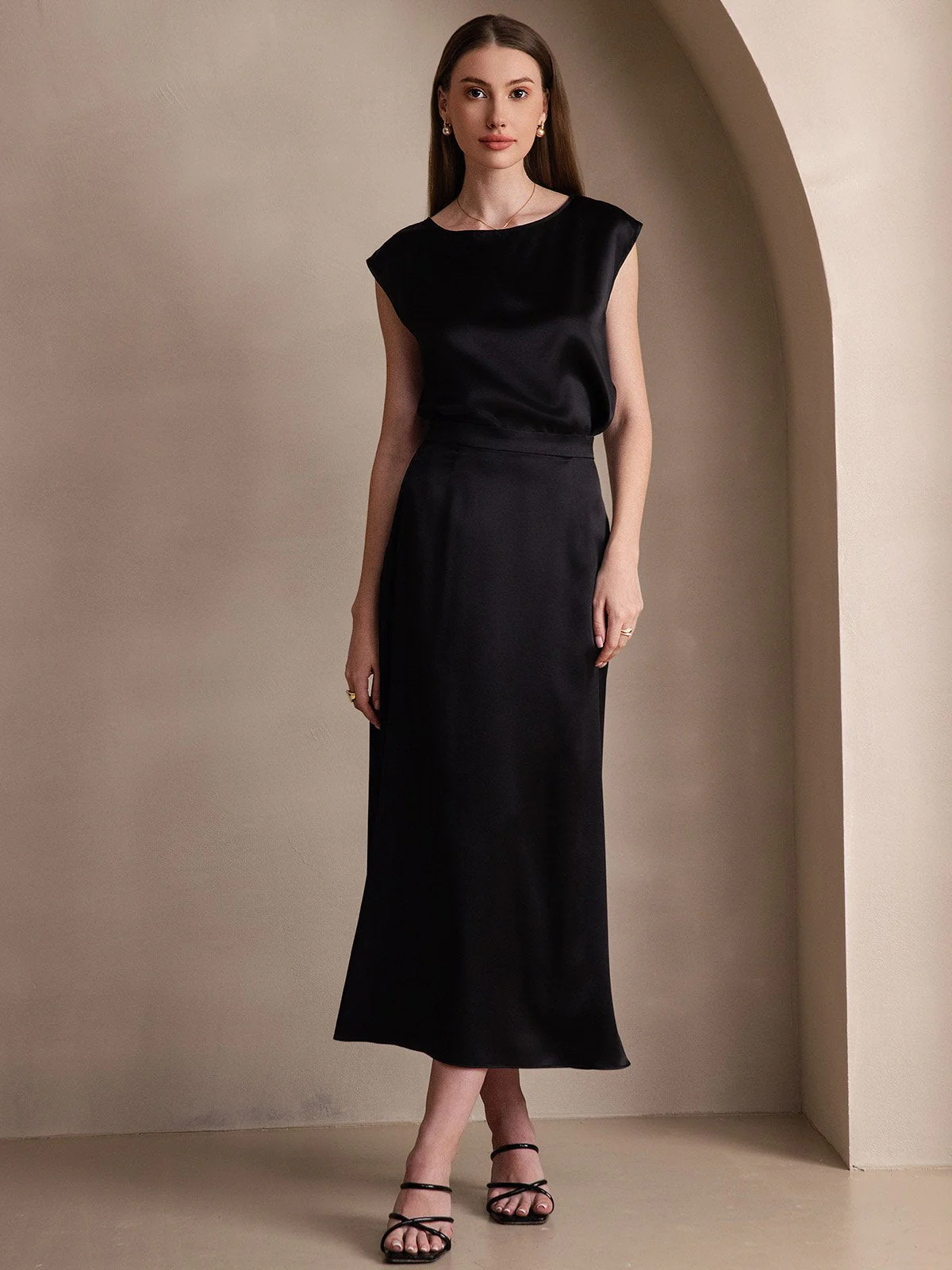 19Momme Jupe Maxi Classique En Soie - Image 31