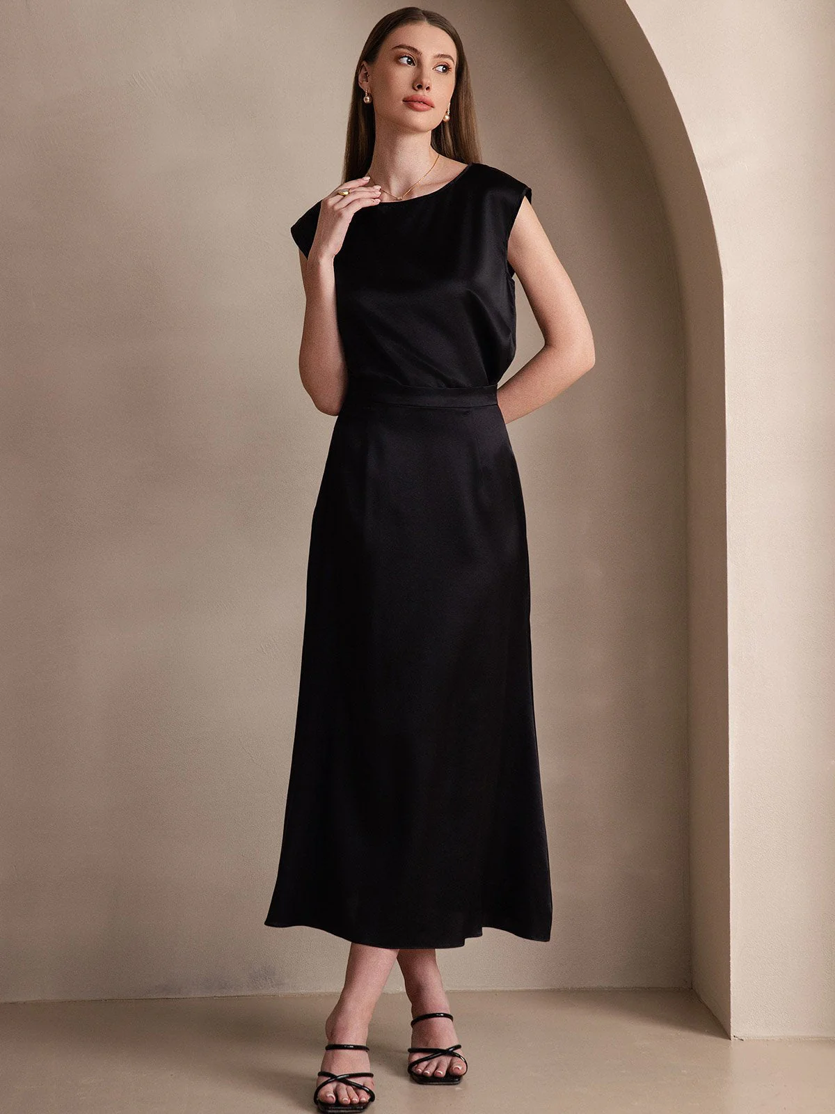 19Momme Jupe Maxi Classique En Soie - Image 32
