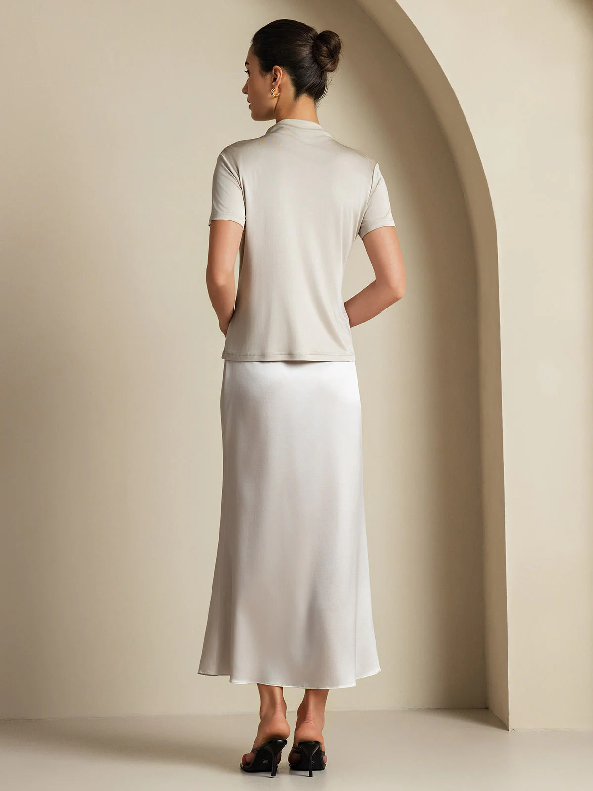 19Momme Jupe Maxi Classique En Soie - Image 45
