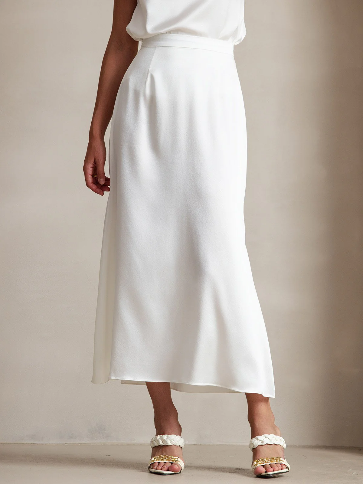 19Momme Jupe Maxi Classique En Soie - Image 9