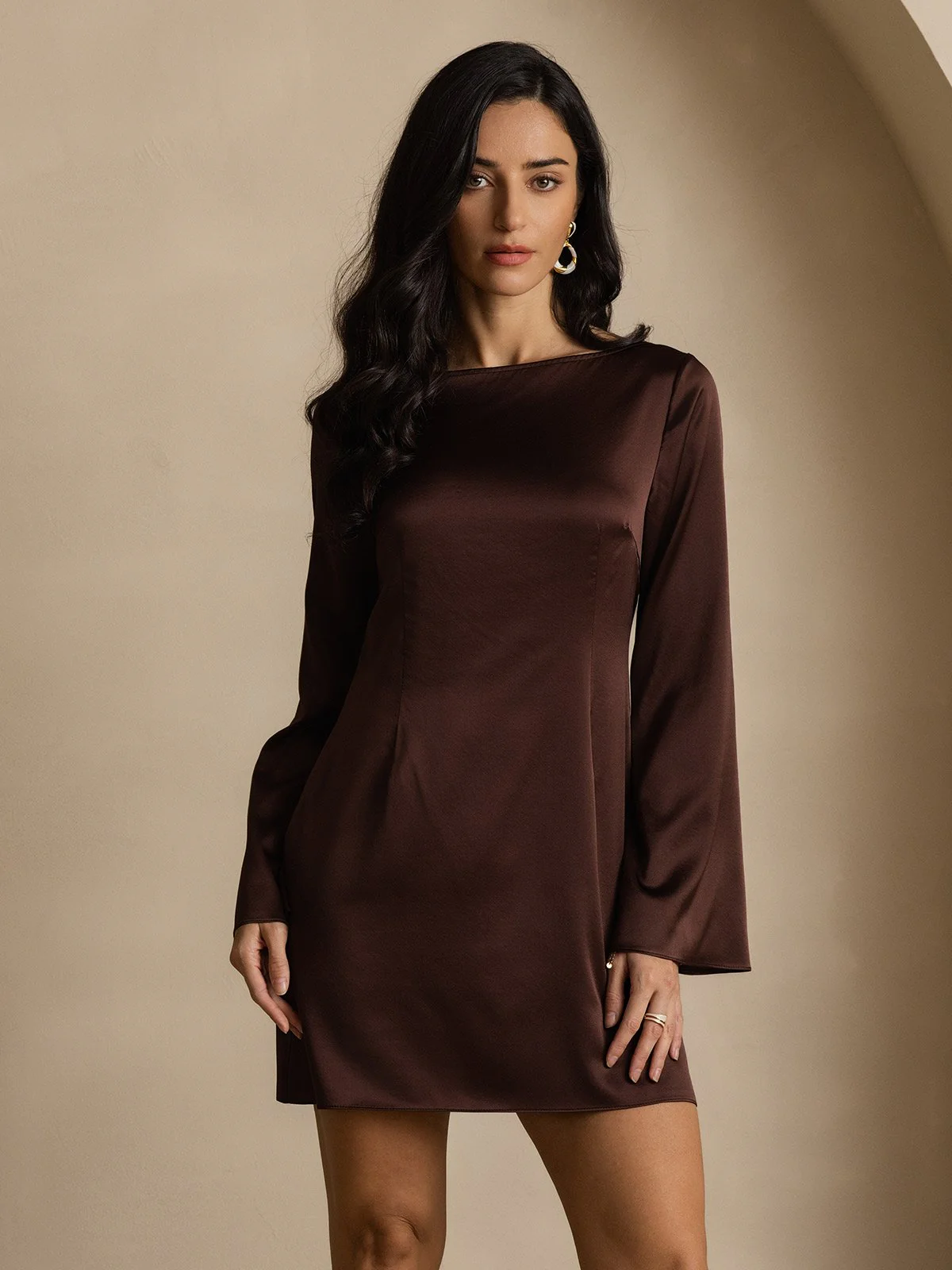 19Momme Robe Élégante à Manches Longues en Soie - Image 8