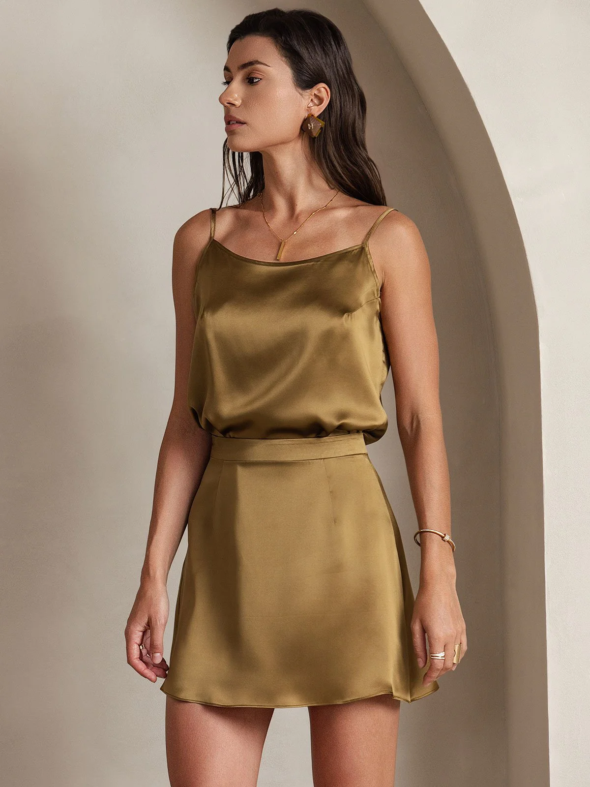 19Momme Soie Sexy Minijupe Skirt - Image 9