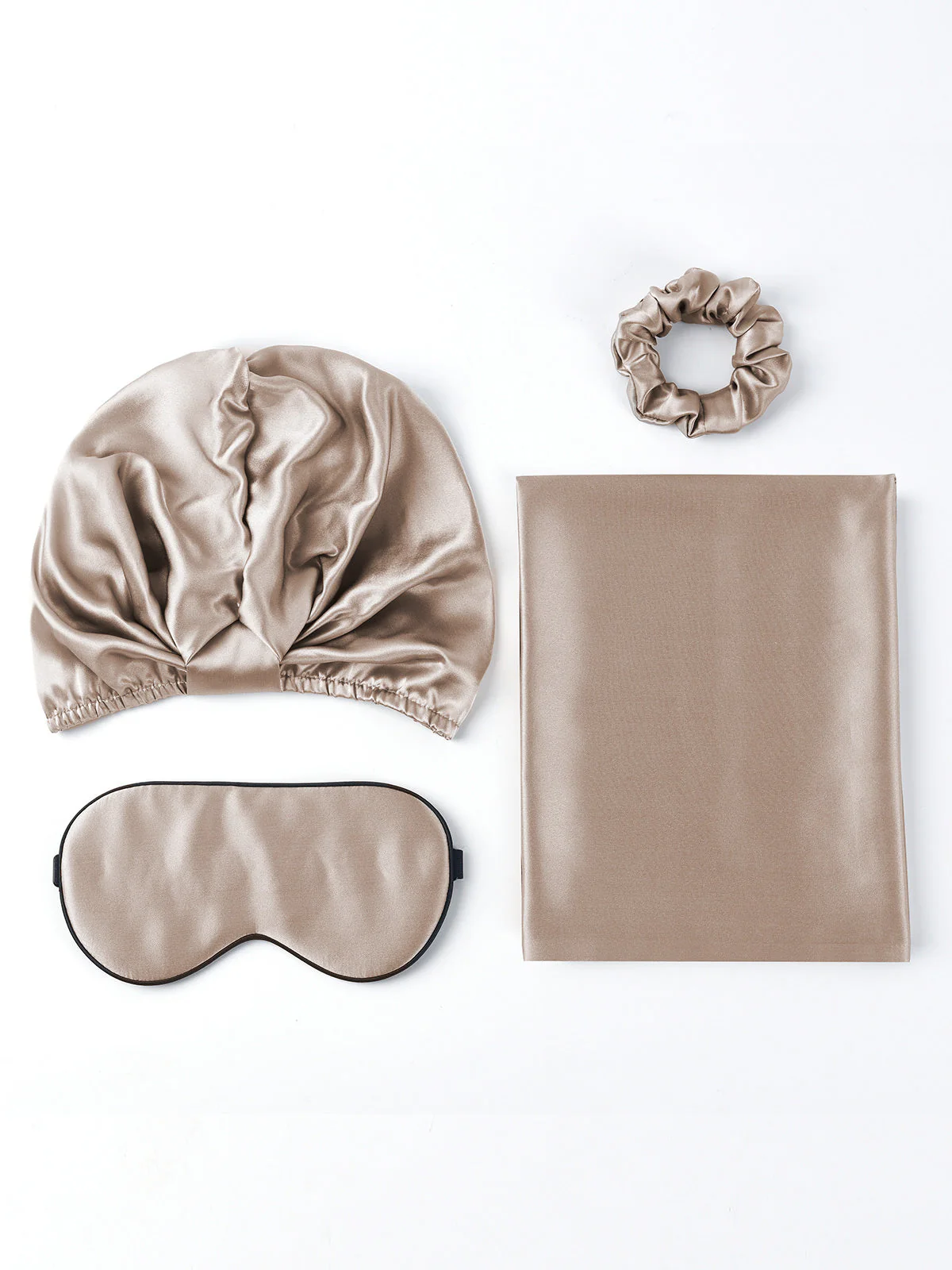 19Momme 4Pcs Ensemble de Beauté en soie pour Cheveux (Taie d‘oreiller Enveloppe) - Image 54