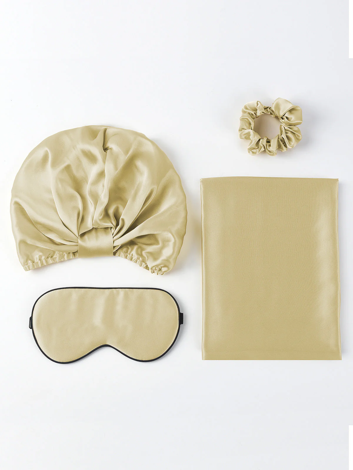 19Momme 4Pcs Ensemble de Beauté en soie pour Cheveux (Taie d‘oreiller à Fermeture éclair Cachée) - Image 74