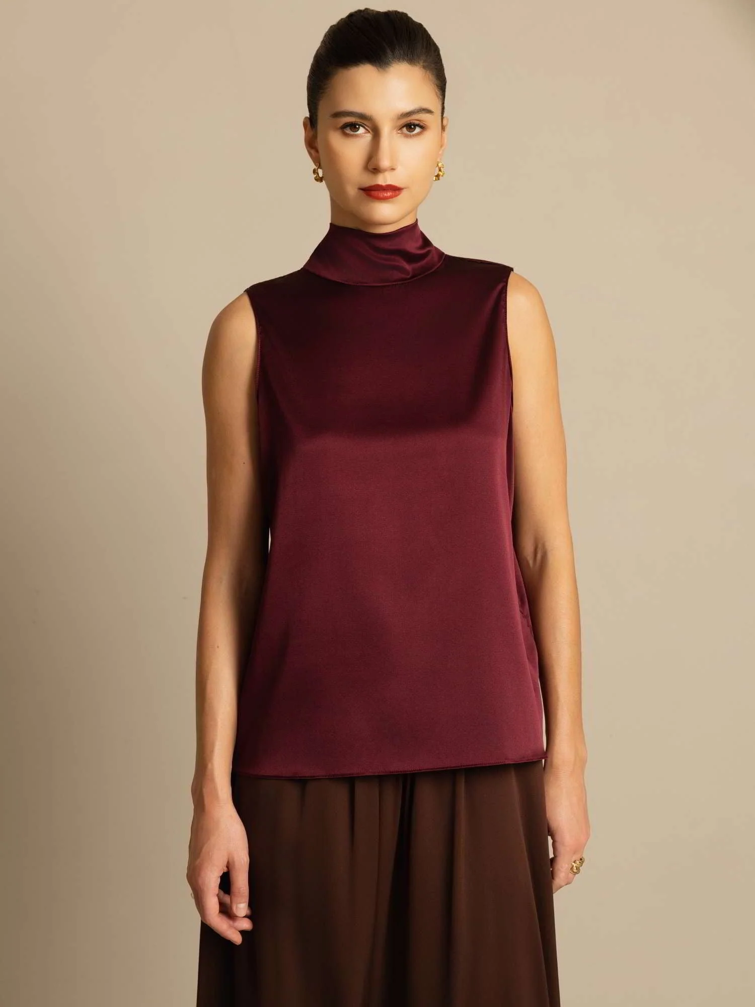 19Momme Soie Nouer Col Chemise - Image 3