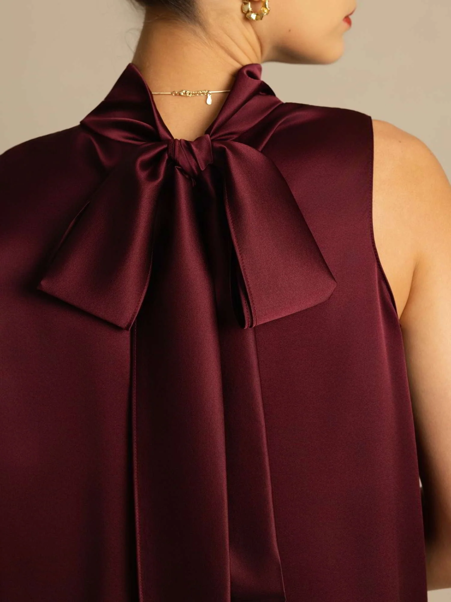 19Momme Soie Nouer Col Chemise - Image 4