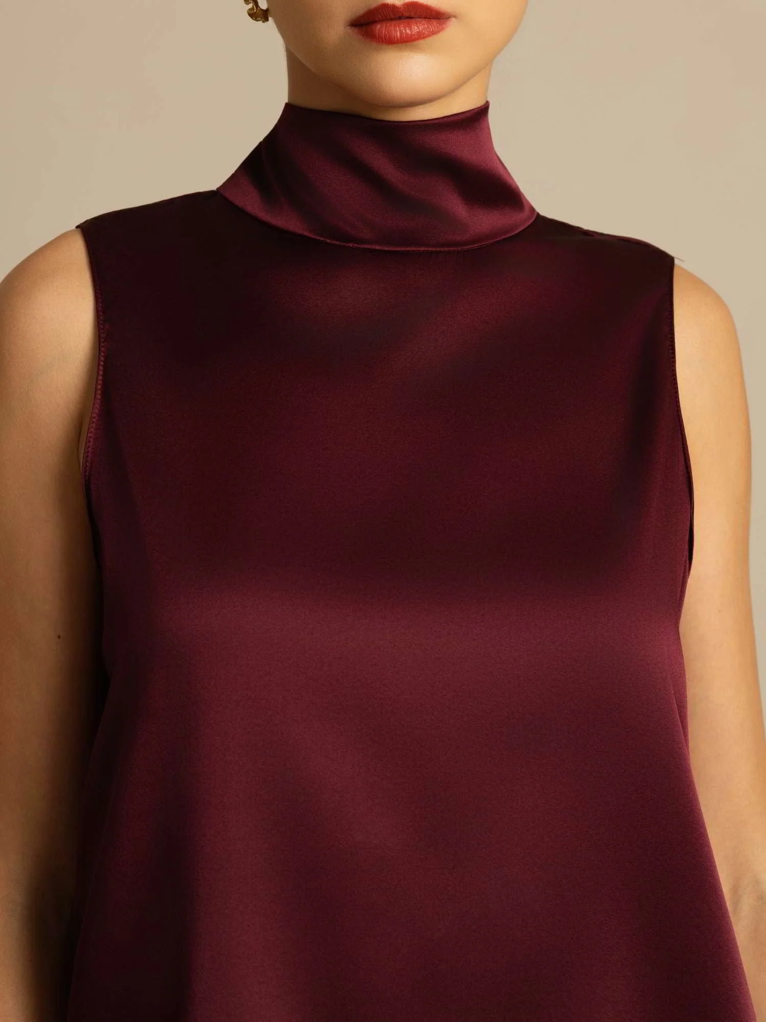 19Momme Soie Nouer Col Chemise - Image 5