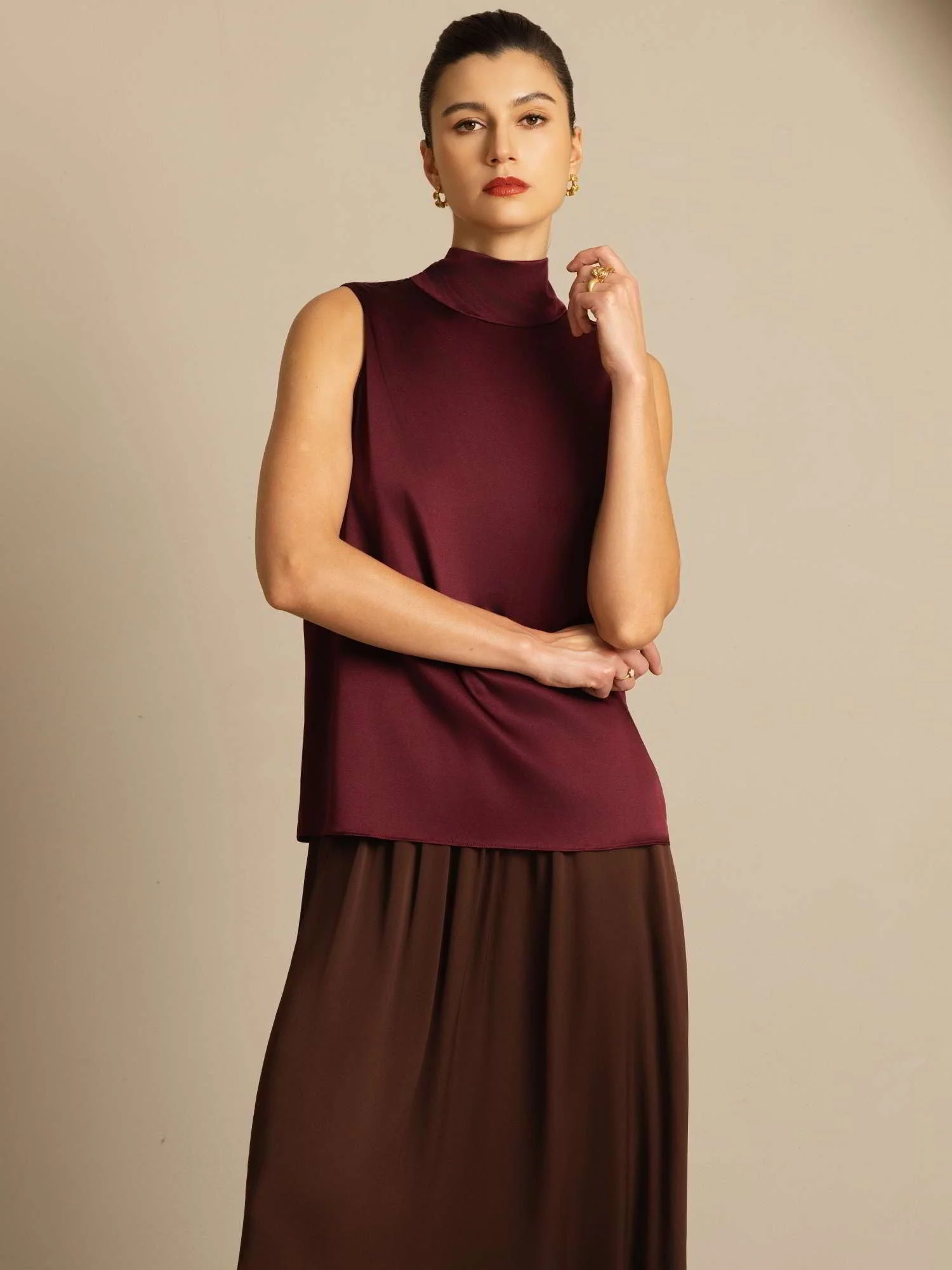 19Momme Soie Nouer Col Chemise - Image 7