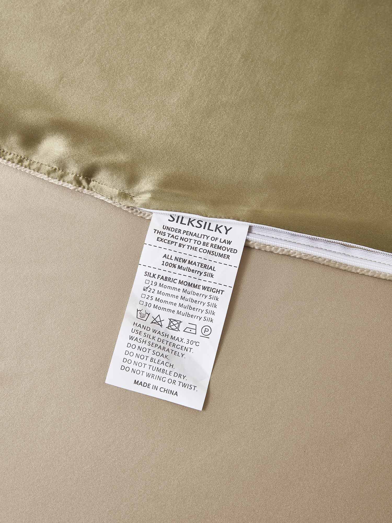 22Momme 3Pcs Set de soie Draps Plat+2x Taies d‘oreiller - Image 68