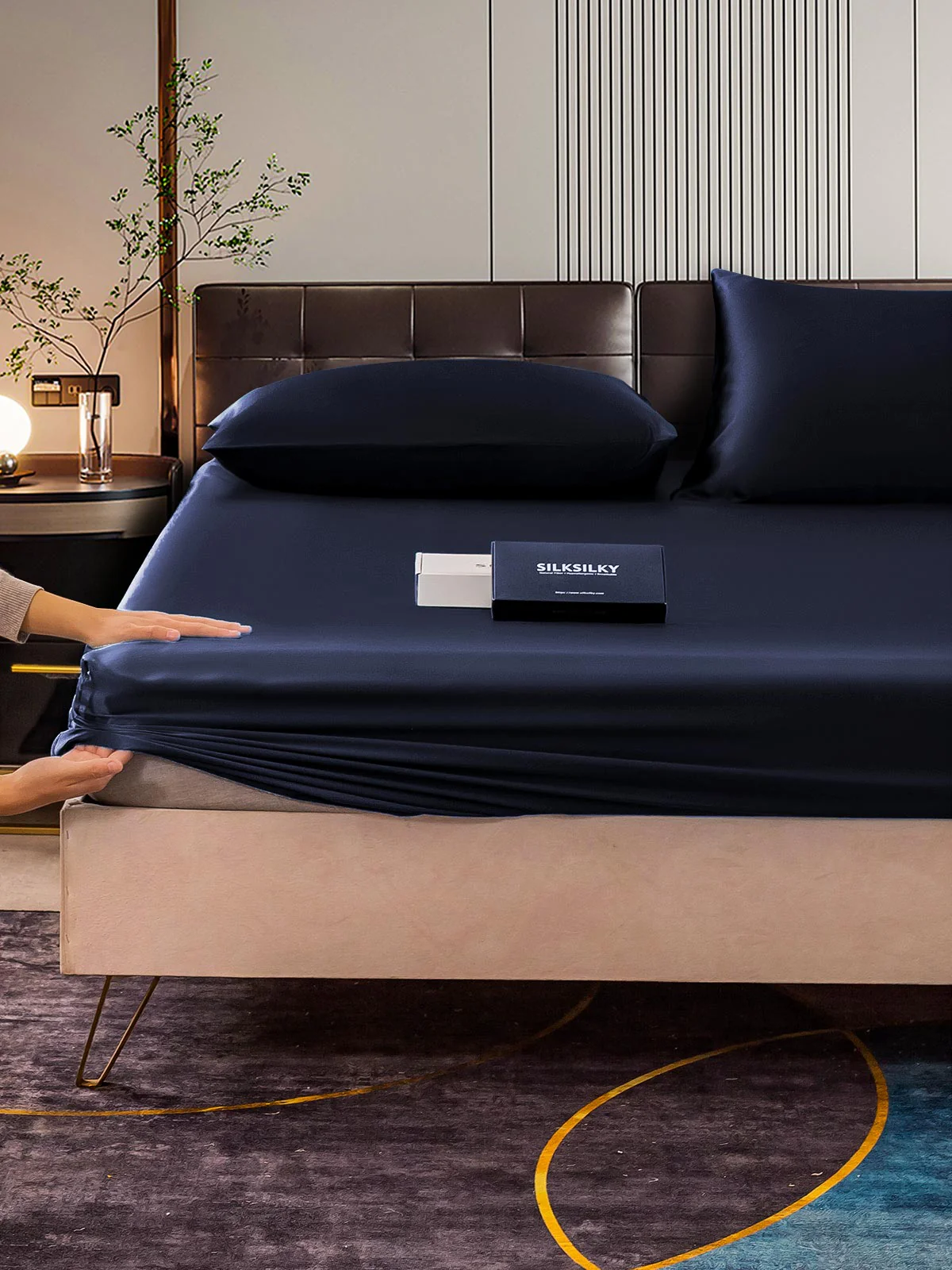 22Momme 3 pièces soie 1x drap housse+2x taies d‘oreiller - Image 12