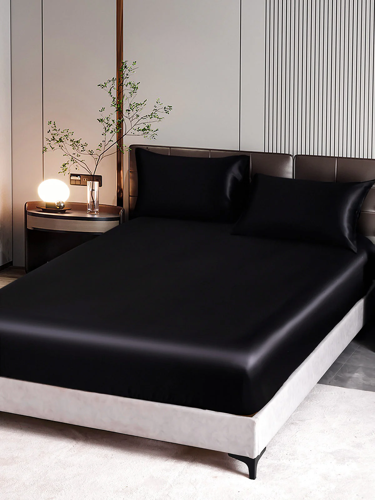 22Momme 3 pièces soie 1x drap housse+2x taies d‘oreiller - Image 14