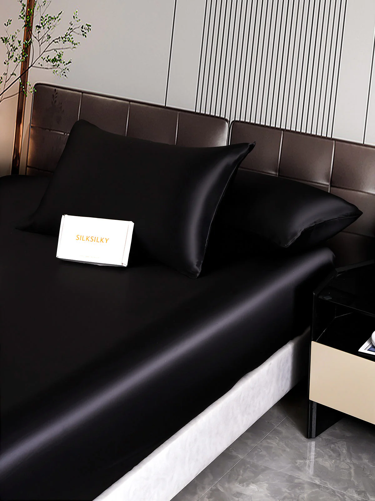 22Momme 3 pièces soie 1x drap housse+2x taies d‘oreiller - Image 18