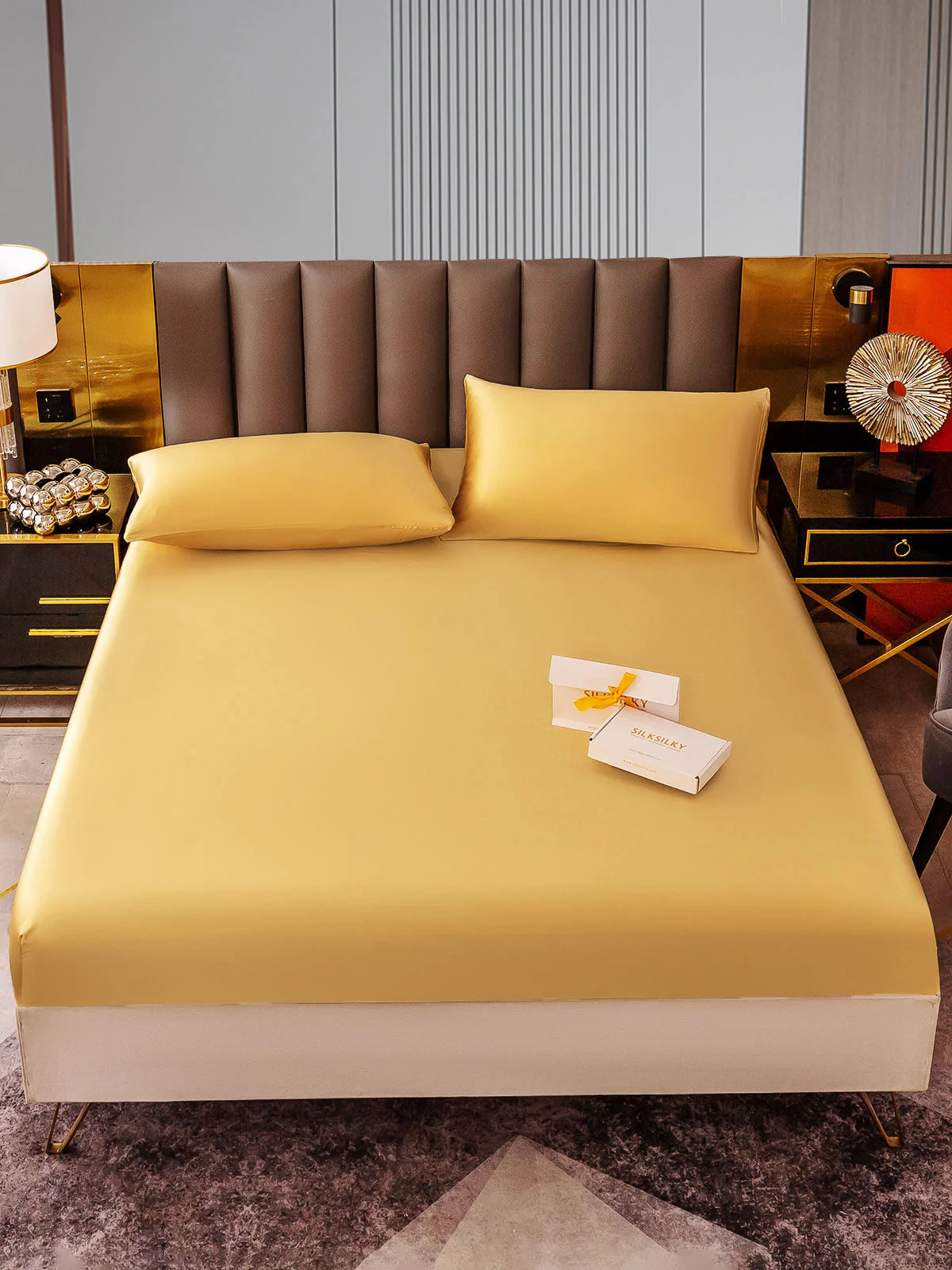 22Momme 3 pièces soie 1x drap housse+2x taies d‘oreiller - Image 19