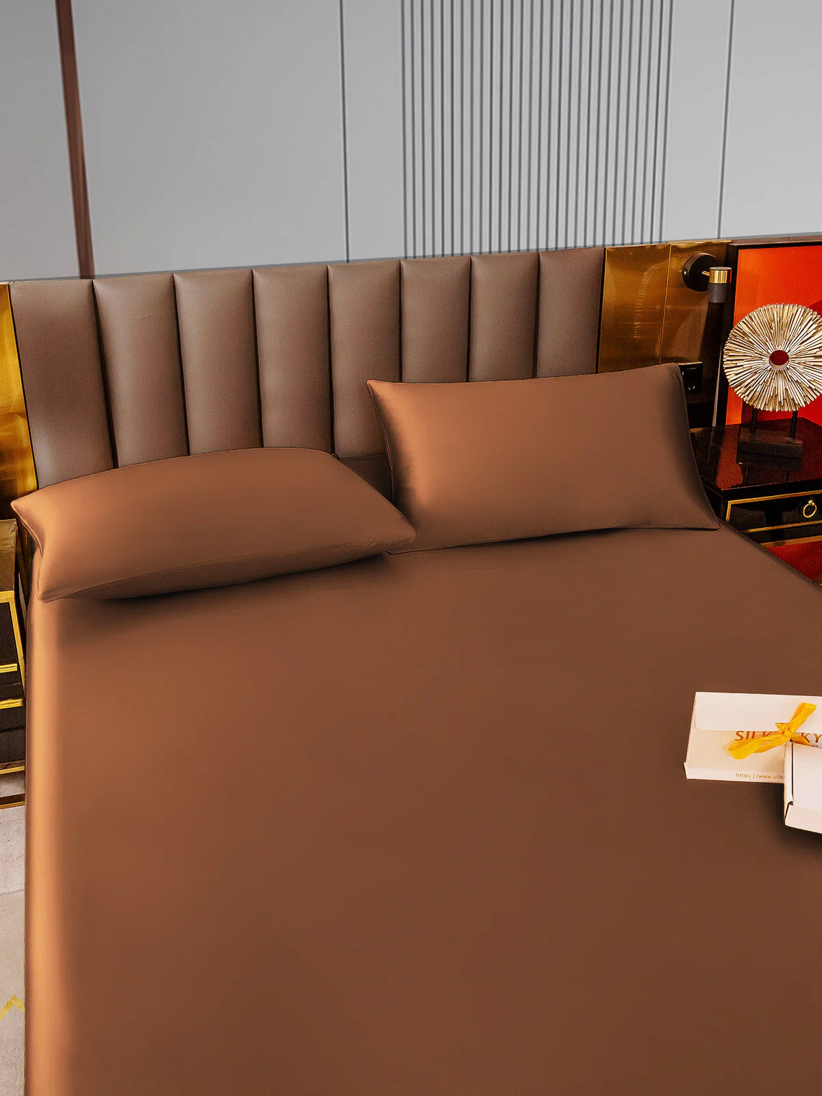 22Momme 3 pièces soie 1x drap housse+2x taies d‘oreiller - Image 47