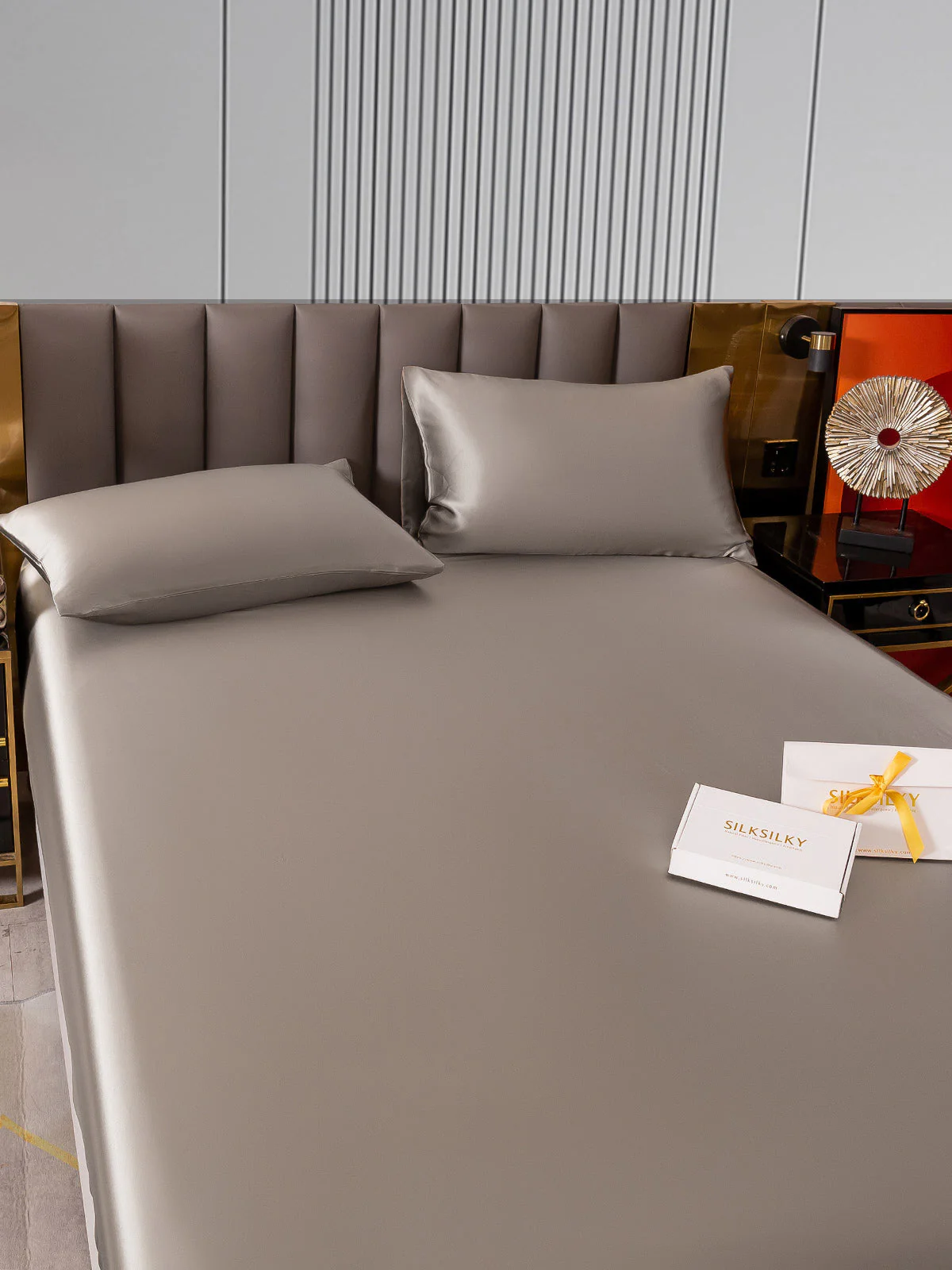 22Momme 3 pièces soie 1x drap housse+2x taies d‘oreiller - Image 80