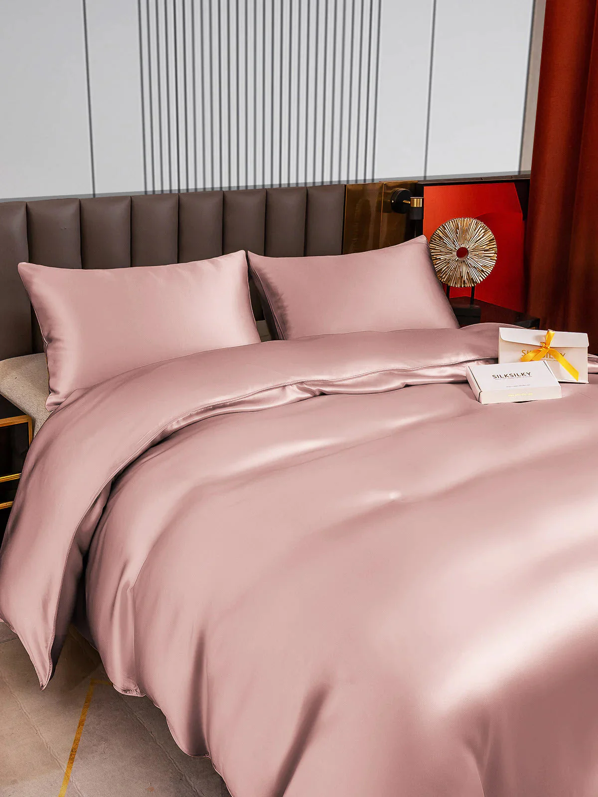 22MM Soie Parure De Lit 3 Pièces 1x Housse de Couette et 2x Taies d‘Oreiller - Image 29