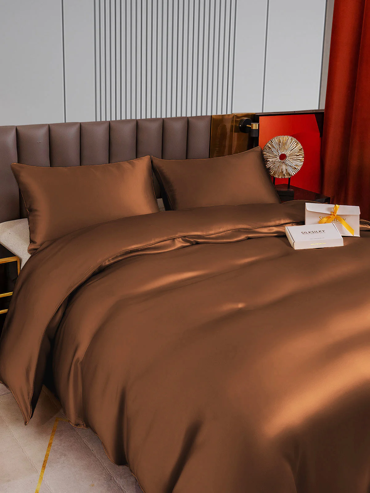 22MM Soie Parure De Lit 3 Pièces 1x Housse de Couette et 2x Taies d‘Oreiller - Image 46