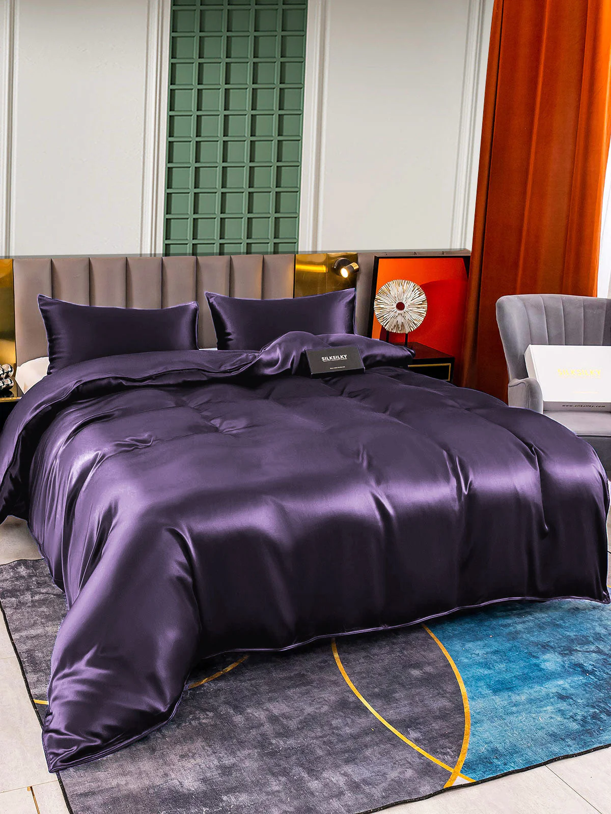 22MM Soie Parure De Lit 3 Pièces 1x Housse de Couette et 2x Taies d‘Oreiller - Image 60