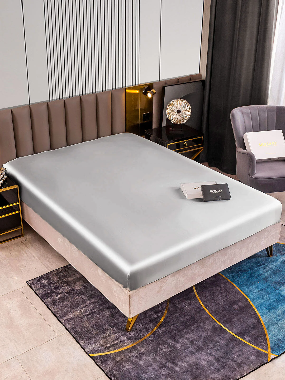 22Mommes Drap Housse en Soie Sans Couture - Image 13