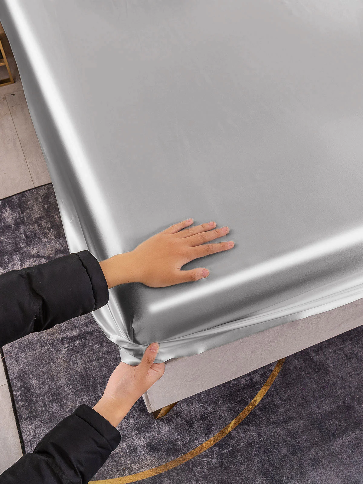 22Mommes Drap Housse en Soie Sans Couture - Image 17