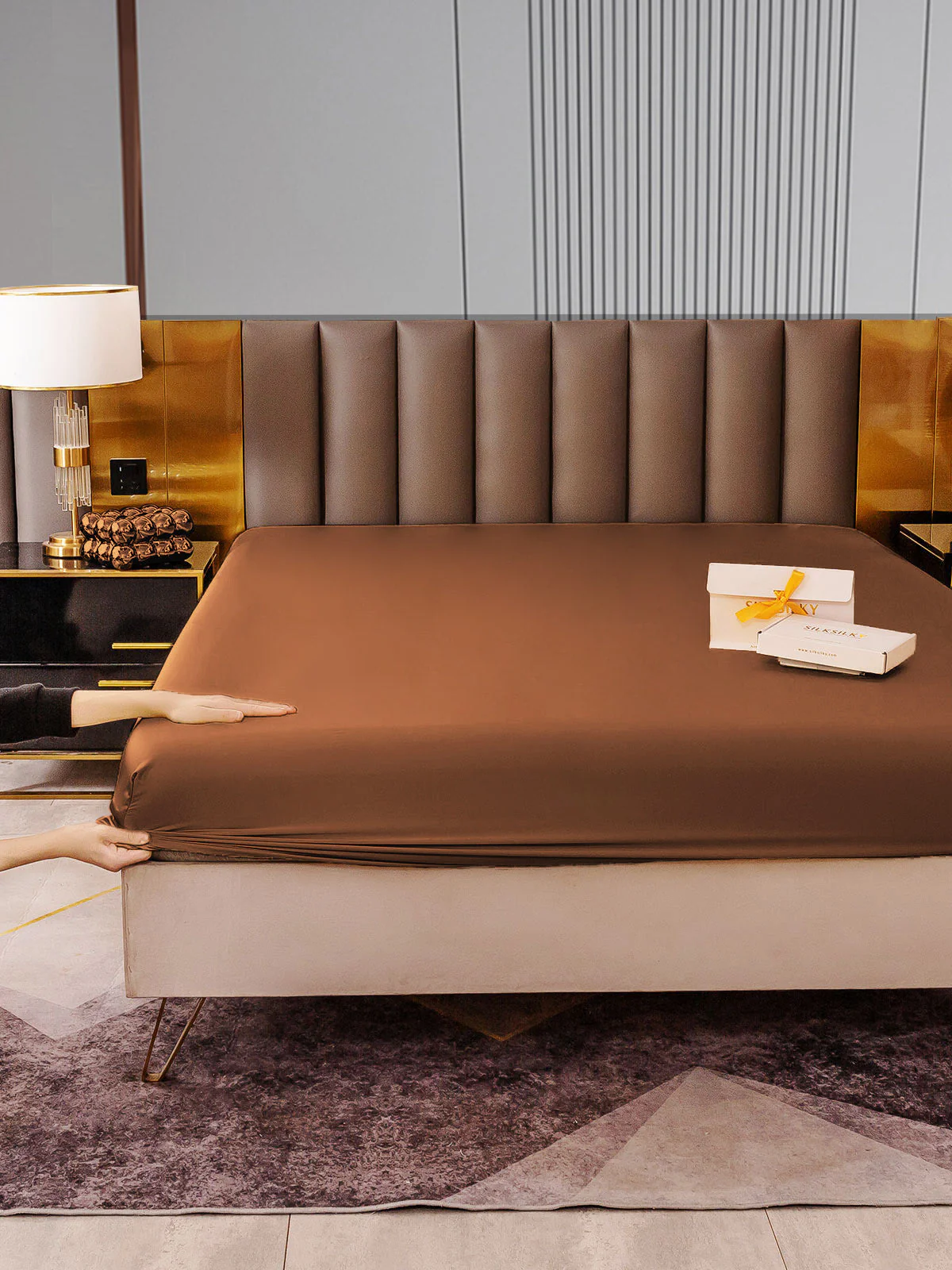 22Mommes Drap Housse en Soie Sans Couture - Image 40